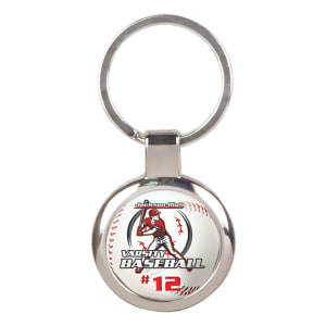 1 1/2″ Round Keychain with White DynaSub Insert