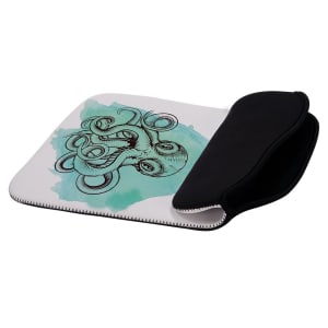 10 1/2″ x 13 1/2″ White/Black Sublimatable Foldover Laptop Sleeve