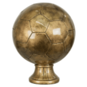 10 1/2″ Antique Gold Soccer Ball Resin