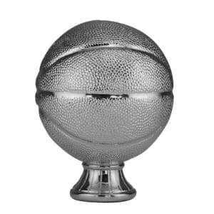 5 1/2″ Silver Basketball Resin