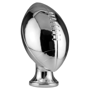 11″ Silver Football Resin