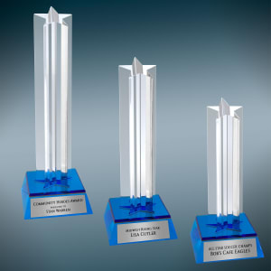 Blue Star Column Acrylic with Blue Base Sample Set