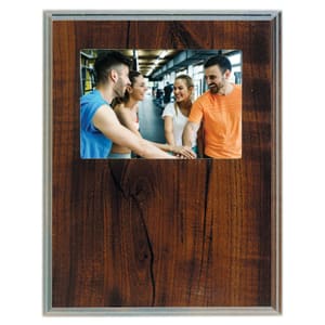 7″ x 9″ Cherry Finish Slide-In Frame Plaque with 5″ x 3 1/2″ Window