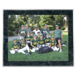 13″ x 10 1/2″ Black Marble Finish Slide-In Frame Plaque with 11″ x 8 1/2″ Window