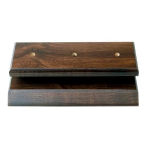 3 3/4″ x 8 1/4″ x 3/4″ Cherry Finish Slant Front 2-Post Set