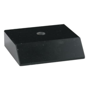 2 5/8″ x 3″ Centerhole Countersunk Black Slant Front Trophy Marble