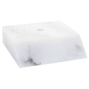 2 5/8″ x 3″ White Centerhole Countersunk Slant Front Trophy Marble