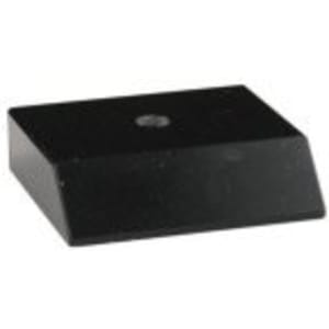 2 5/8″ x 4″ Centerhole Countersunk Black Slant Front Trophy Marble