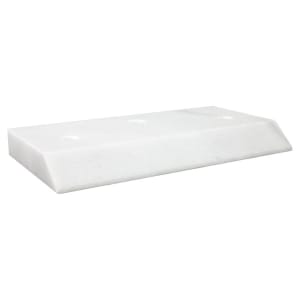 3 5/8″ x 7″ 3 Hole Countersunk White Slant Front Trophy Marble