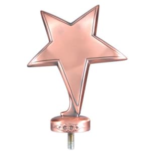 4 1/2″ Bronze Shining Star Solid Metal Figure