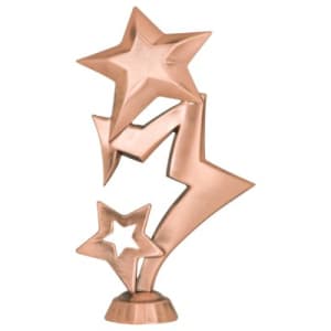 6″ Bronze 3-Star Metal Figure