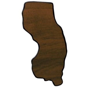 6 1/4″ x 11 1/2″ Walnut Finish Black Edge New Jersey State Plaque