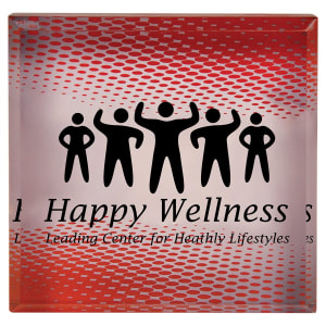 3 3/4″ x 3 3/4″ Sublimatable Acrylic Paperweight