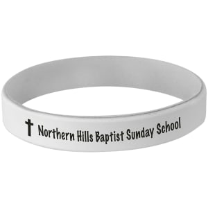 3 3/4″ White/Black Laserable Bracelet
