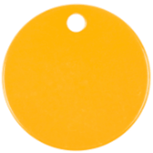 2″ Orange Laserable Round Industrial Tag