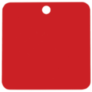 2″ x 2″ Red Laserable Square Industrial Tag