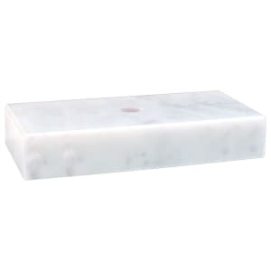 2″ x 4″ White Centerhole Countersunk Trophy Marble