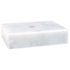 2 1/2″ x 3 1/2″ White Centerhole Countersunk Trophy Marble