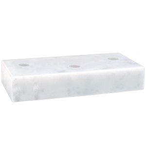 2 1/2″ x 6″ White 3 Hole Countersunk Trophy Marble