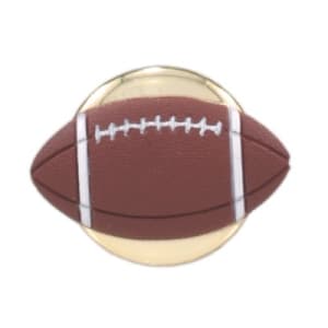 2″ Color Self-Adhesive Football Plastic Relief Insert