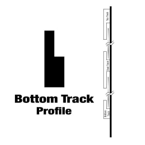 Gemini Pronto 10′ Clear Acrylic Bottom Profile Track for Changeable Copy