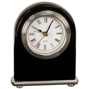 4″ x 5″ Black Piano Finish Arch Desk Clock