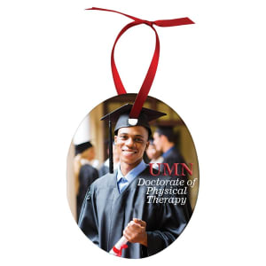 2.35″ x 3″ Gloss White Unisub Aluminum Oval Ornament, 2-sided
