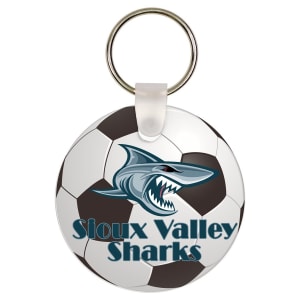 2″ Gloss White Unisub Aluminum Sublimatable Round Keychain