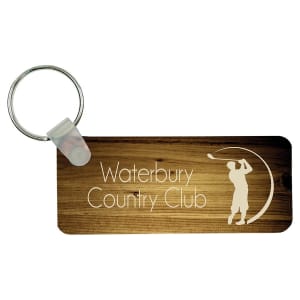 3″ x 1.25″ Gloss White Unisub FRP Sublimatable Rectangle 2-Sided Keychain