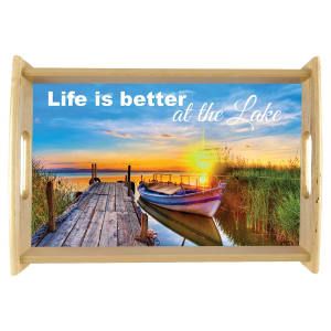 17.625″ x 11.875″ Unisub Natural Serving Tray with Sublimatable Insert