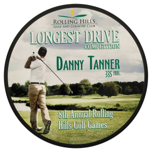 8.125″ Unisub Sublimatable Round Plaque with Black Edge
