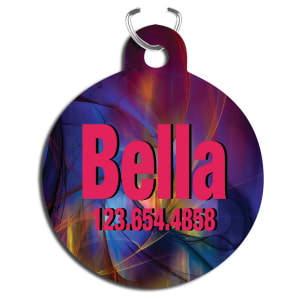 1.25″ x 1.5″ Unisub Gloss White Sublimatable Aluminum Round Pet Tag