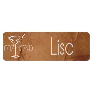 3″ x 1″ Gloss White Sublimatable UVSub Aluminum Name Badge with Radius Corners
