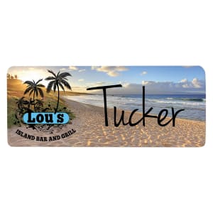 3″ x 1 1/4″ White Sublimatable UVSub Aluminum Name Badge with Radius Corners