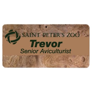 3″ x 1 1/2″ White Sublimatable UVSub Aluminum Name Badge with Radius Corners