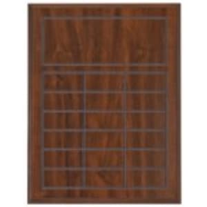 11 3/4″ x 15 3/4″ Value Cherry Finish Blank Perpetual Plaque for 18 Plates