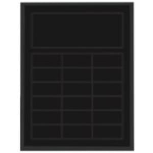 11 3/4″ x 15 3/4″ Value Matte Black Finish Blank Perpetual Plaque for 18 Plates