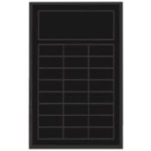 11 3/4″ x 18 3/4″ Value Matte Black Finish Blank Perpetual Plaque for 24 Plates