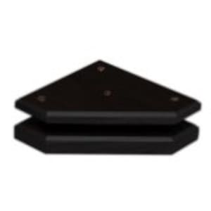 7 1/4″ x 7 1/4″ x 1″ Value Matte Black Finish Economy 3-Post Set