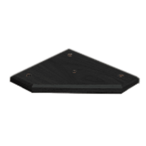 7 1/4″ x 7 1/4″ x 5/8″ Value Matte Black Finish Economy 3-Post Lid