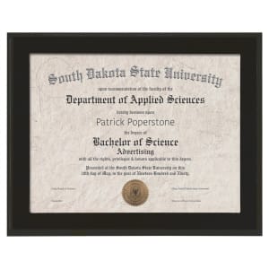 13″ x 10 1/2″ Value Matte Black Finish Slide-In Plaque w/ 11″ x 8 1/2″ Window