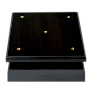7 1/4″ x 8 1/4″ x 3/4″ Value Matte Black Finish Slant Front 4-Post Base Only