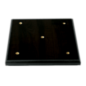 7 1/4″ x 7 1/4″ x 5/8″ Value Matte Black Finish Slant Front 4-Post Lid Only
