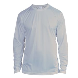 3XL Athletic Grey Solar Performance Long Sleeve Shirt