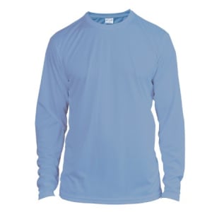 Small Columbia Blue Solar Performance Long Sleeve Shirt