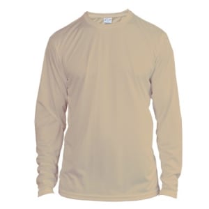 Small Tan Solar Micro-Fiber Long Sleeve T-Shirt