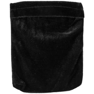 10 1/2″ x 13″ Black Fold-Over Velvet Bag
