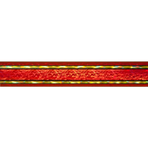 45″ Red/Gold Rectangular Vapor Column