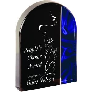 7″ Arch Blue Velvet Acrylic