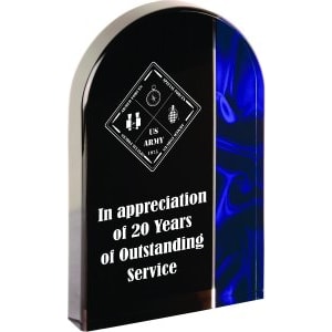 8″ Arch Blue Velvet Acrylic